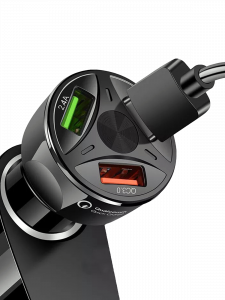 Зарядка в прикуриватель для автомобиля 3*USB TDS TS-CAU32 Черное